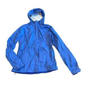 The North Face Blue Waterproof Windbreaker Jacket Hooded Raincoat Size Small